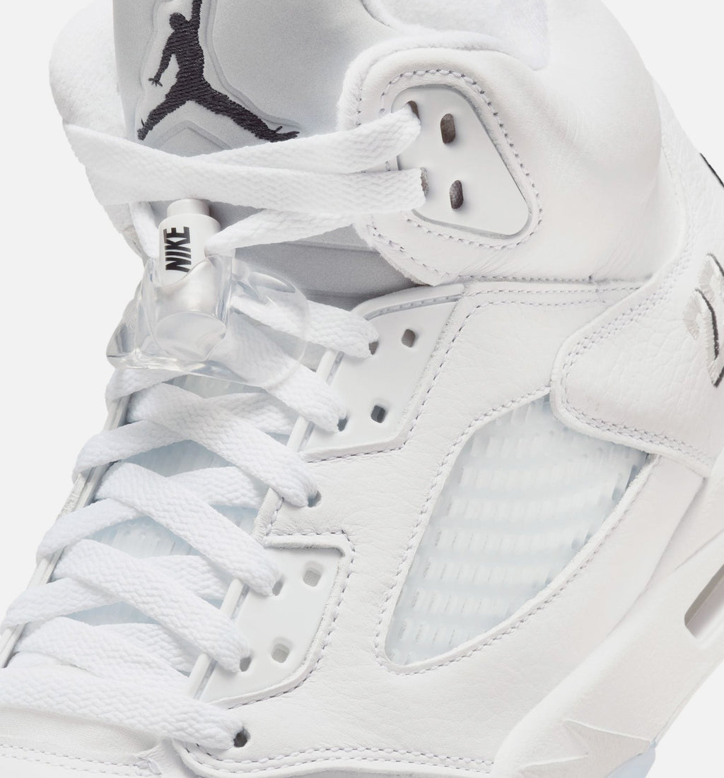 Air Jordan 5 Retro OG White Metallic Men's Lifestyle Shoes | White / Metallic Silver / Black