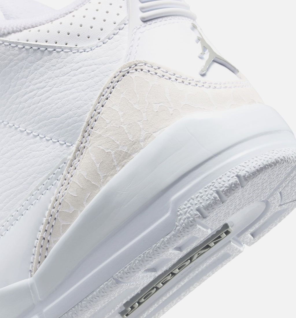 Air Jordan 3 Retro Preschool Lifestyle Shoes | White / Metallic Silver
