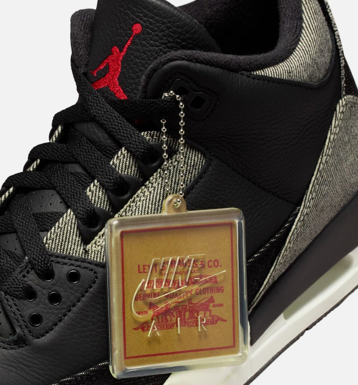 Air Jordan 3 x Levi's Men's Lifestyle Shoes | Denim / Black / Gym Red