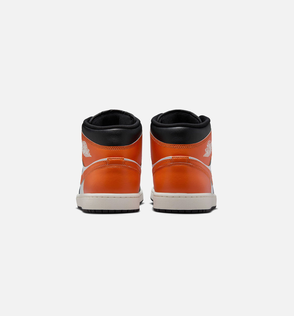 Air Jordan 1 Mid Men's Lifestyle Shoes | Starfish / White / Sail / Black