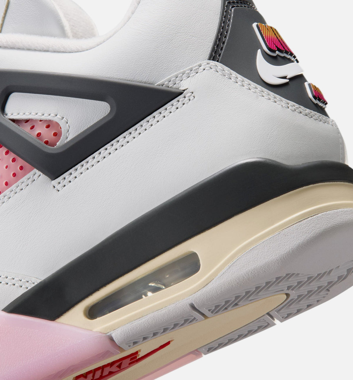Air Jordan 4 Retro 'Comic' Men's Lifestyle Shoes | Off White / Fire Pink / Anthracite