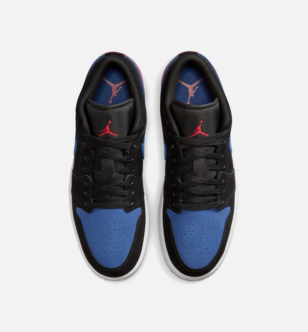 Air Jordan 1 Low Men's Lifestyle Shoes | Black / Summit White / True Blue / Varsity Red