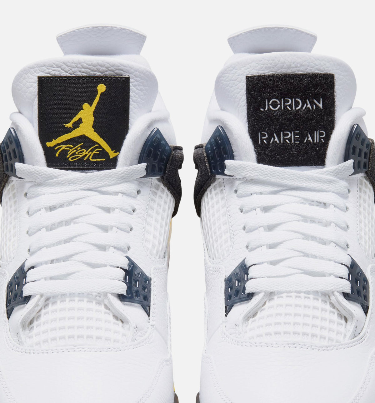 Air Jordan 4 Retro 'Rare Air' Men's Lifestyle Shoes | White / Dark Blue Grey / Black / Tour Yellow