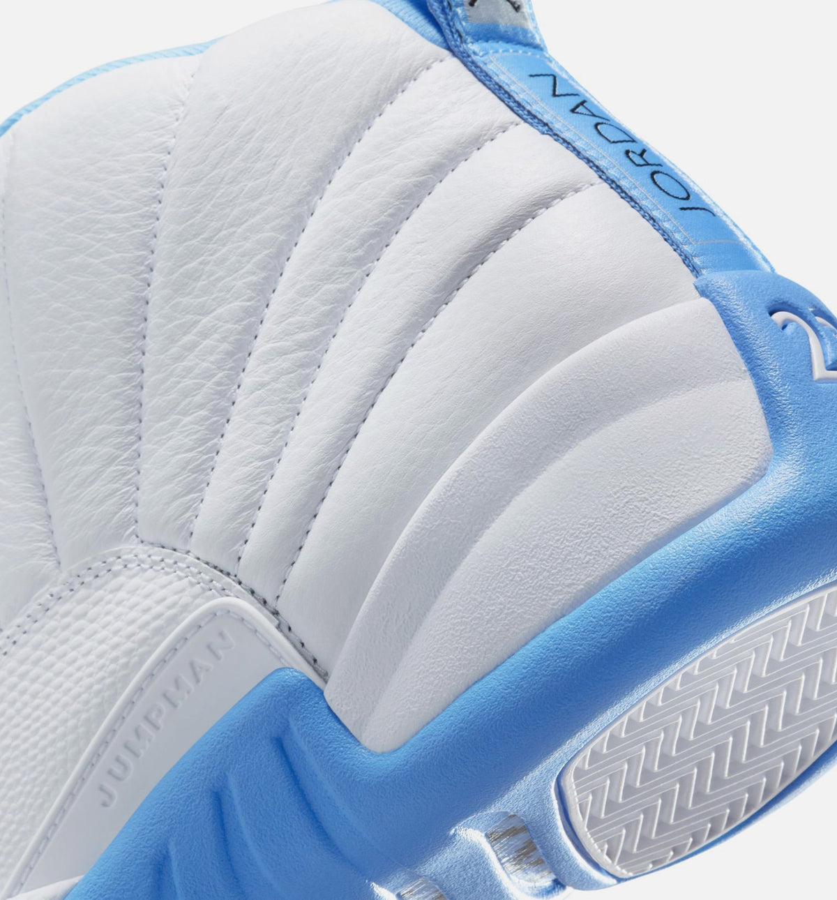 Air Jordan 12 Retro White and University Blue Men's Lifestyle Shoes | White / University Blue / Metallic Silver