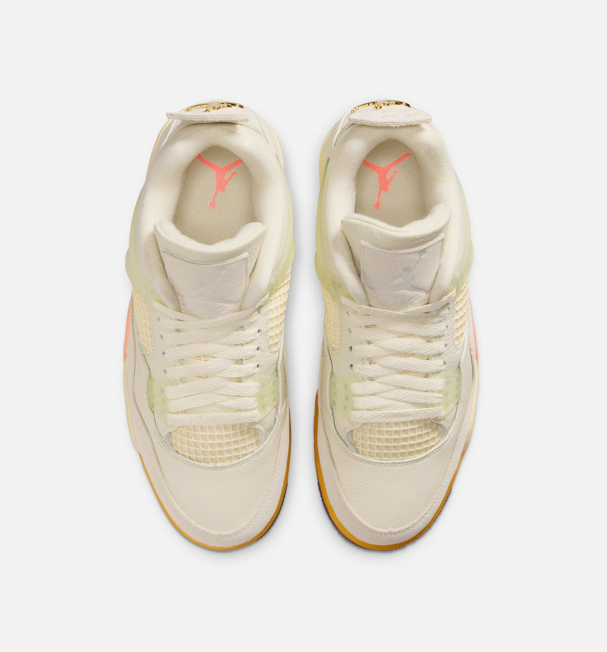 Air Jordan 4 Retro 'Birds of Paradise' Women's Lifestyle Shoes | Coconut Milk / Metallic Gold / Muslin / Bright Mango / Sundial / Black