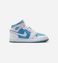Air Jordan 1 Mid Legend Blue Grade School Shoes | White / Legend Blue