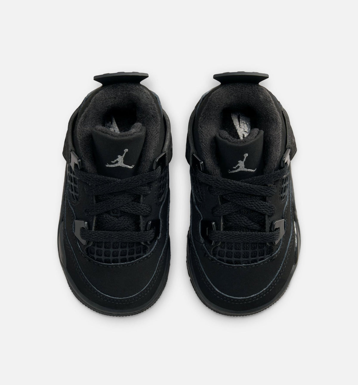 Air Jordan 4 Retro 'Black Cat' Infant Toddler Lifestyle Shoes | Black / Light Graphite
