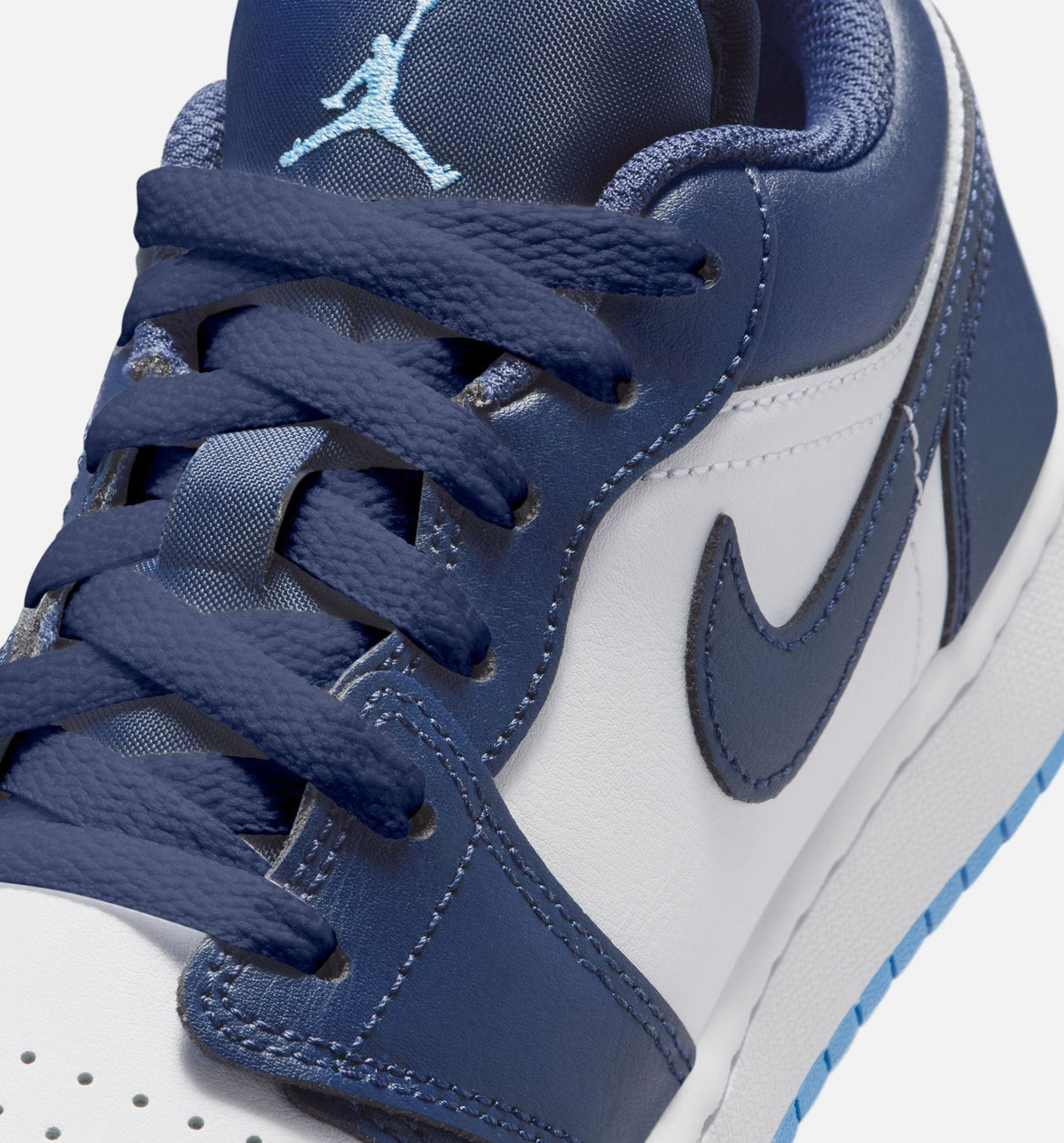 Air Jordan 1 Low Grade School Lifestyle Shoes | Midnight Navy / University Blue / White