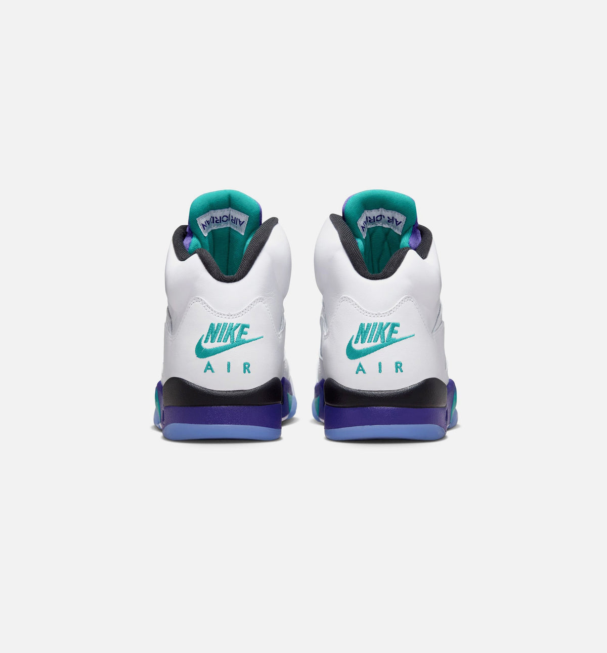 Air Jordan 5 Retro Grape Men's Lifestyle Shoes | White / New Emerald / Grape Ice / Black