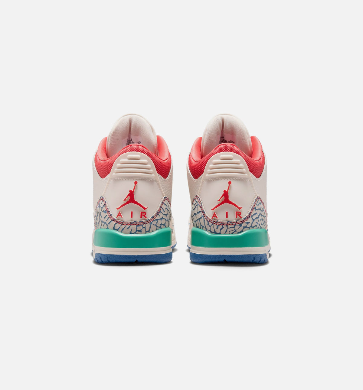 Air Jordan 3 Retro 'Play Your Way' Grade School Lifestyle Shoes | Chalk / Track Red / True Blue / Kinetic Green
