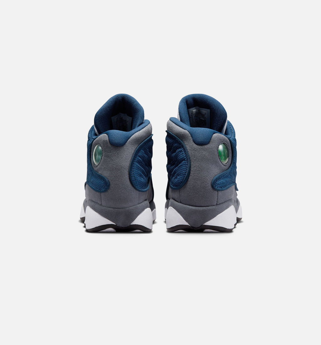 Air Jordan 13 Retro Navy and Flint Grey Grade School Lifestyle Shoes | Navy / University Blue / Flint Grey / White