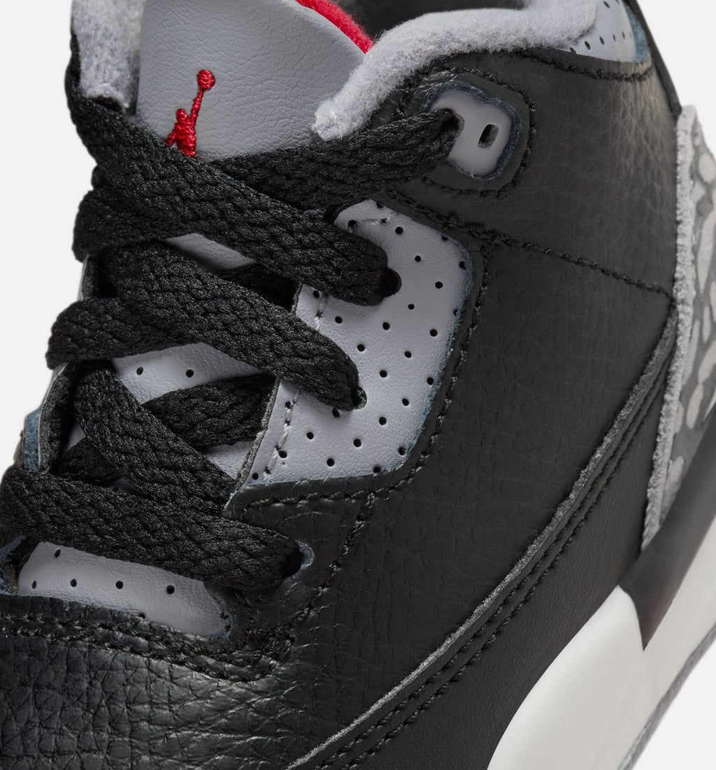 Air Jordan 3 Retro Infant & Toddler Lifestyle Shoes | Black Cement