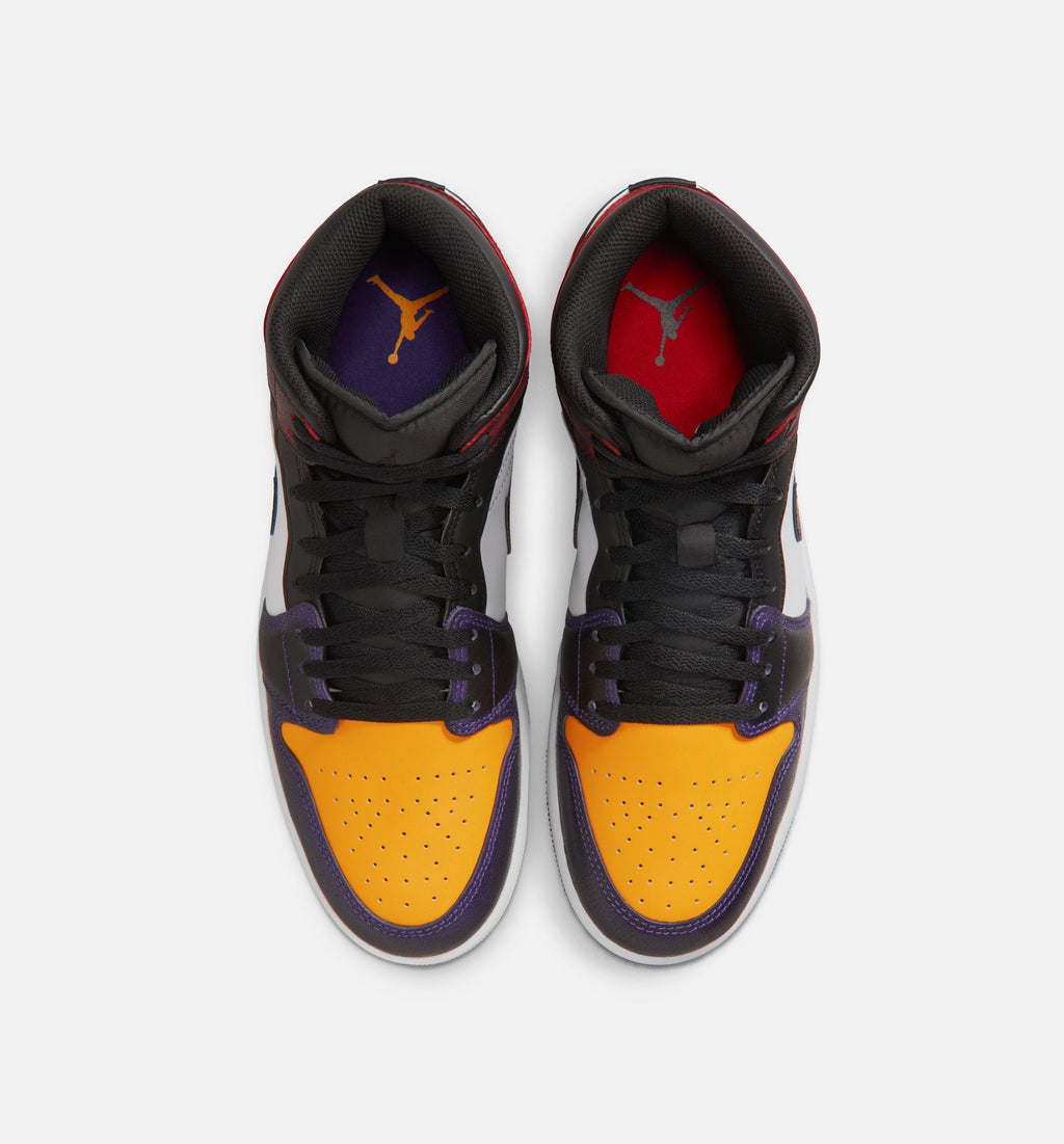 Air Jordan 1 Mid SE Men's Lifestyle Shoes | True Red / White / Court Purple / Black