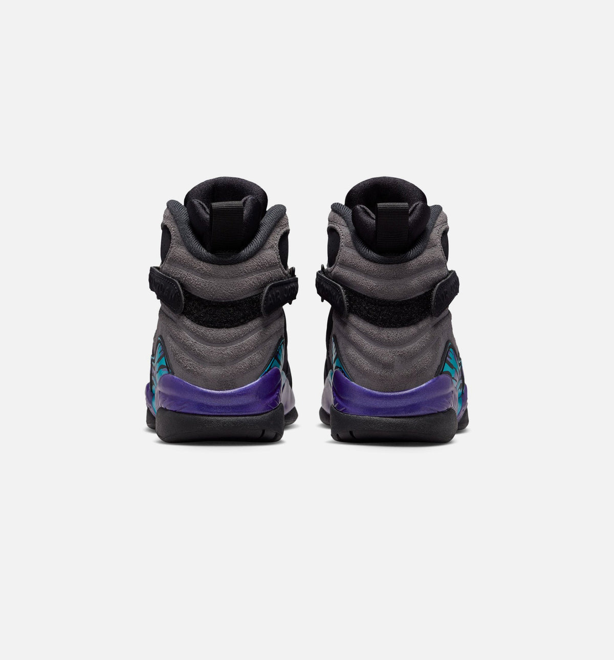Air Jordan 8 Retro Aqua Grade School Lifestyle Shoes | Black / Bright Concord / Multi-Color