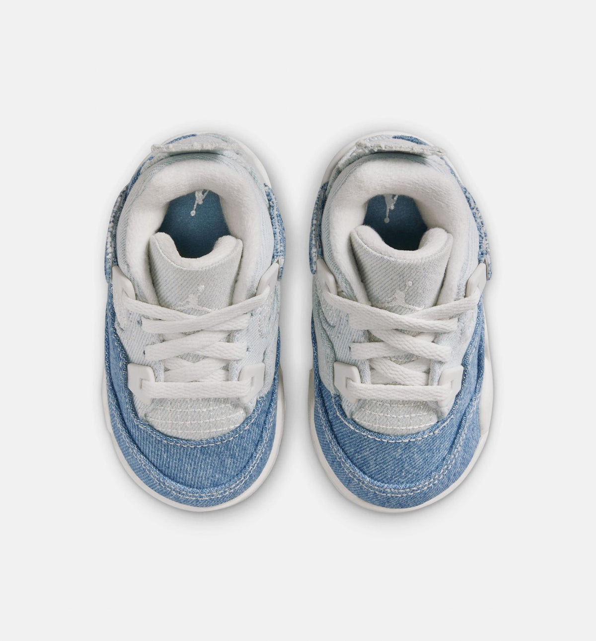 Air Jordan 4 Retro 'Worn Blue' Infant Toddler Lifestyle Shoes | Sail / Worn Blue / Metallic Gold