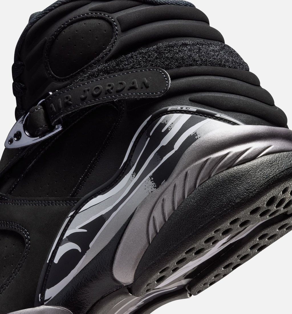 Air Jordan 8 Retro Chrome Men's Lifestyle Shoes | Black / White / Light Graphite