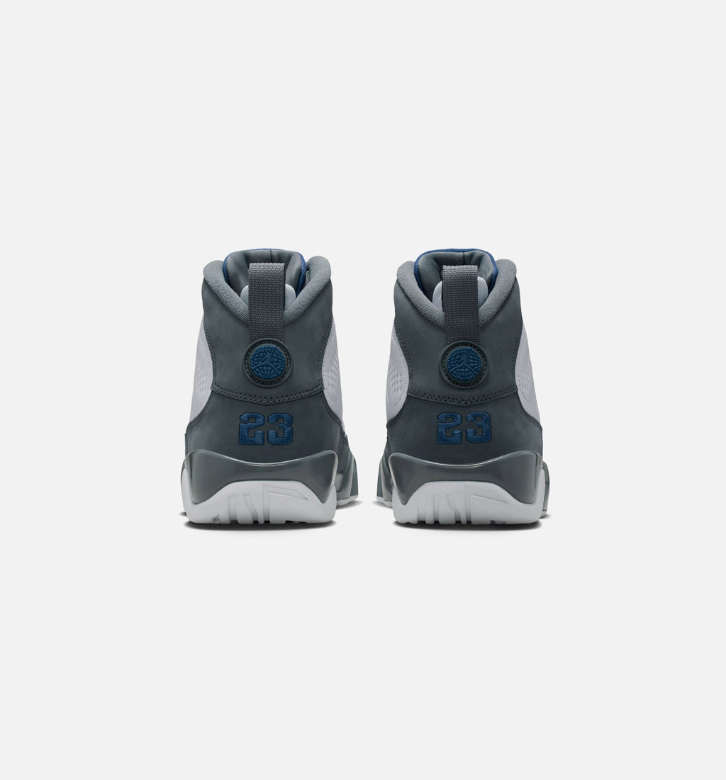 Air Jordan 9 Retro Flint Grey and French Blue Men's Lifestyle Shoes | White / French Blue / Flint Grey