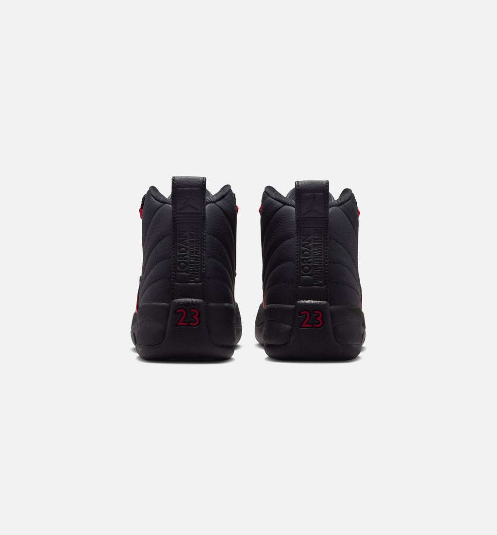 Air Jordan 12 Retro Bloodline Grade School Lifestyle Shoes | Black / Varsity Red