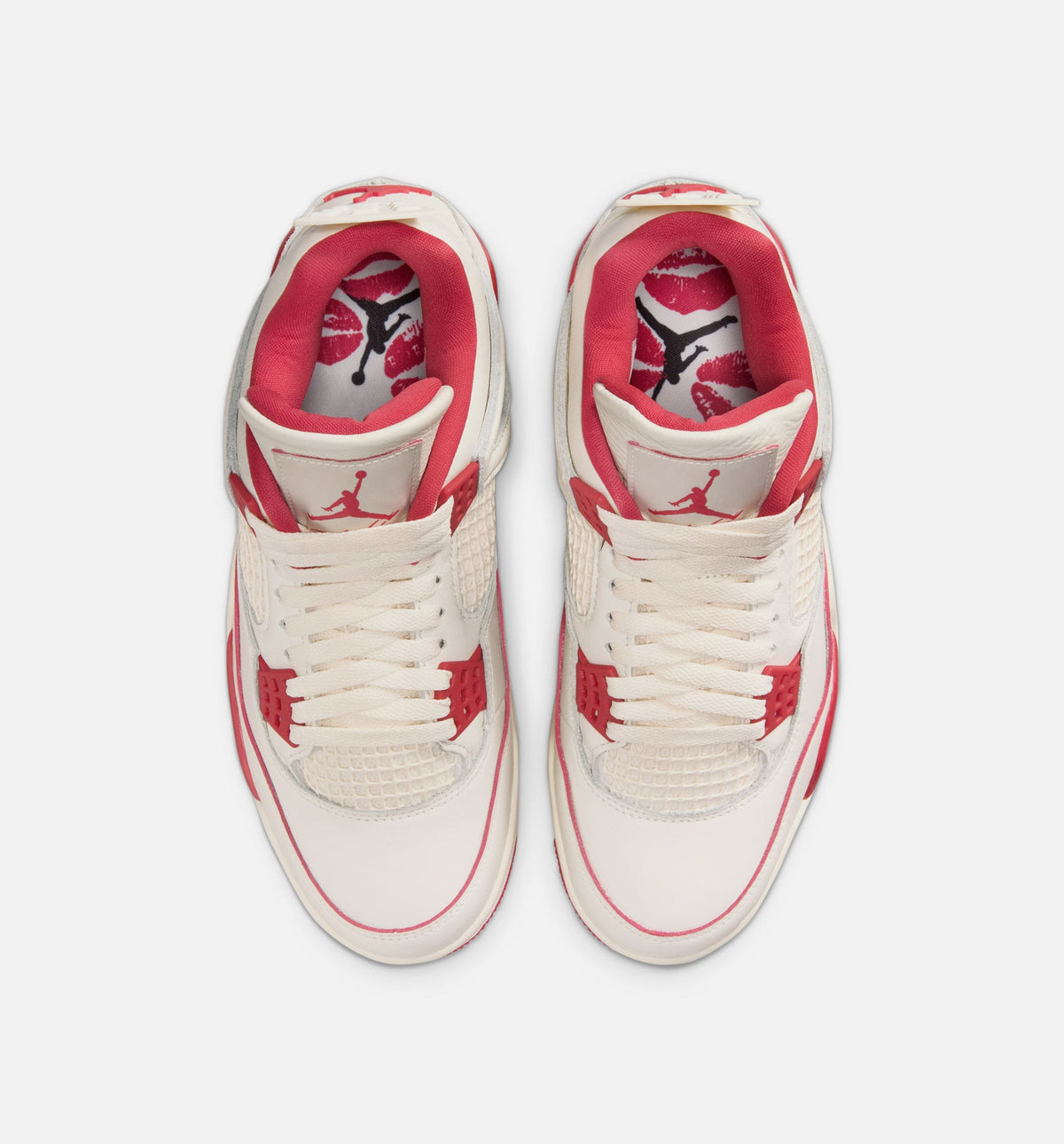 Air Jordan 4 Retro 'Valentine's Day' Women's Lifestyle Shoes | Pale Ivory / Sierra Red / Tough Red