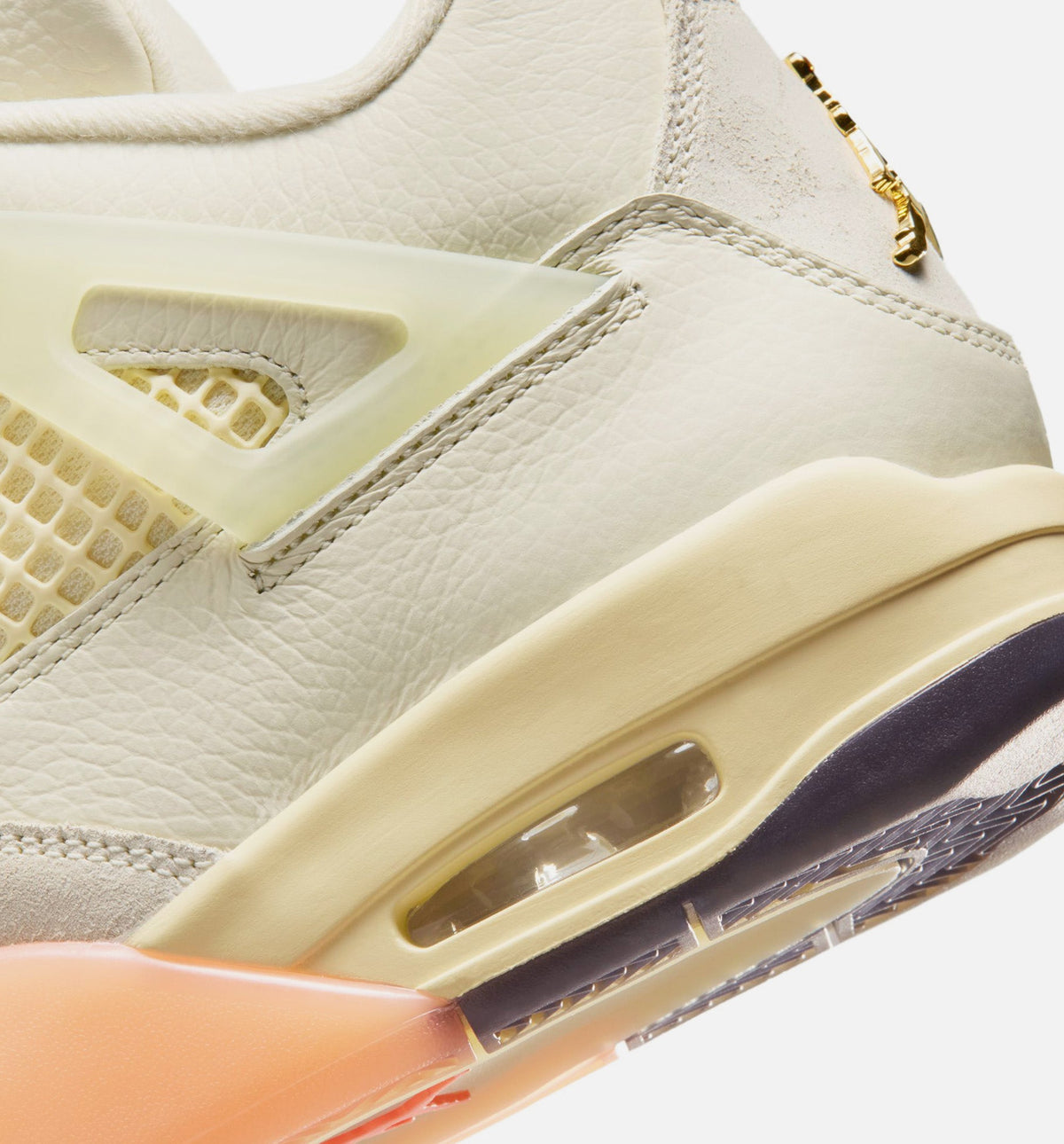 Air Jordan 4 Retro 'Birds of Paradise' Women's Lifestyle Shoes | Coconut Milk / Metallic Gold / Muslin / Bright Mango / Sundial / Black