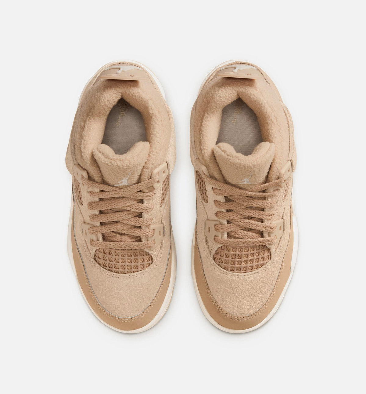 Air Jordan 4 Retro 'Cozy Girl' Preschool Lifestyle Shoes | Hemp / Light Orewood Brown