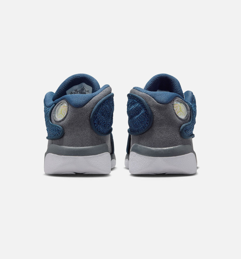 Air Jordan 13 Retro Navy and Flint Grey Infant Toddler Lifestyle Shoes | Navy / University Blue / Flint Grey / White