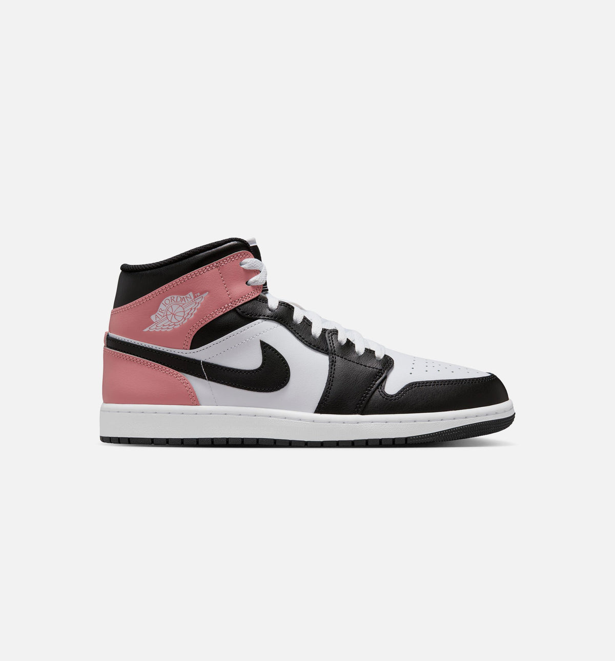 Air Jordan 1 Mid Men's Lifestyle Shoes | White / Rust Pink / Black