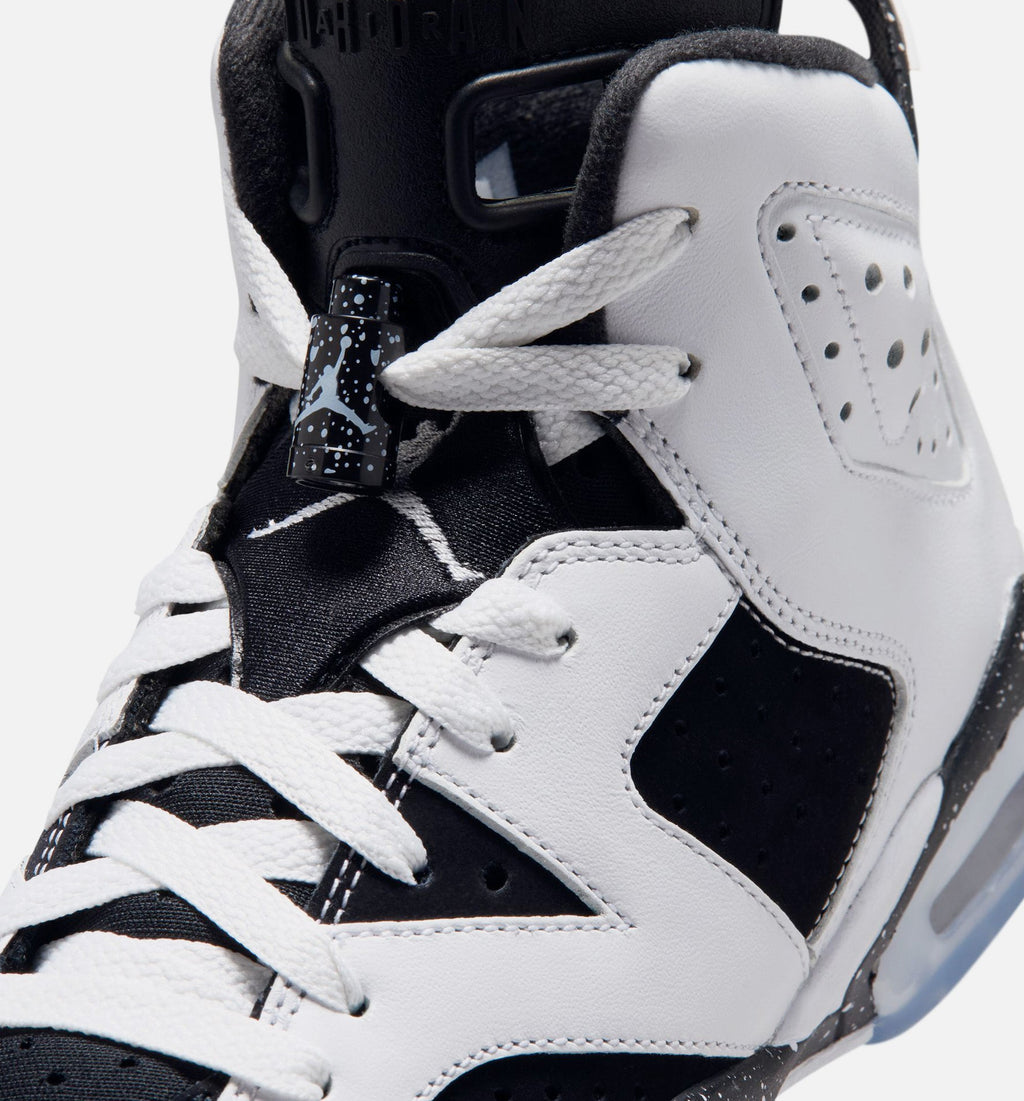 Air Jordan 6 Retro Black and White Grade School Lifestyle Shoes | Black / White