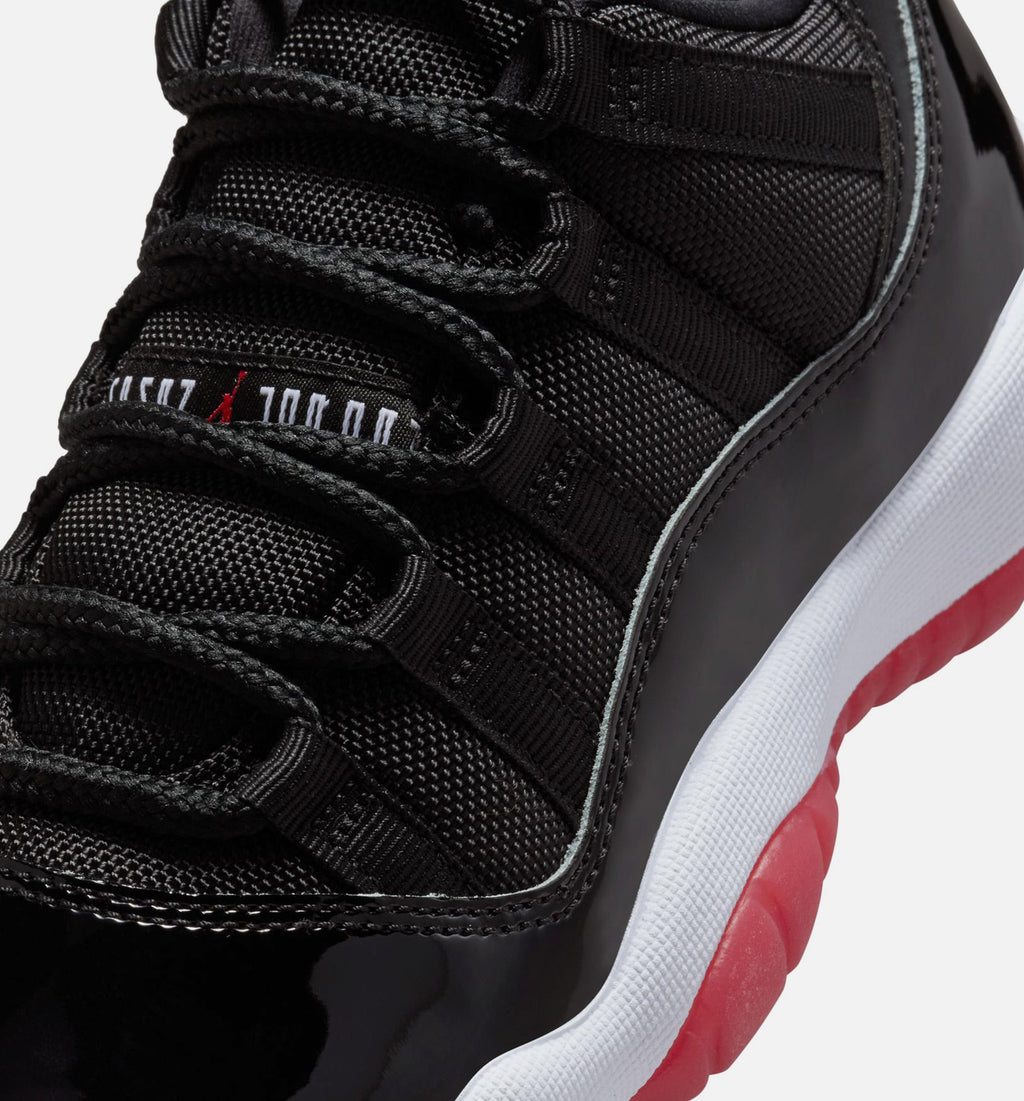 Air Jordan 11 Retro Bred Grade School Lifestyle Shoes | Black / Varsity Red / White