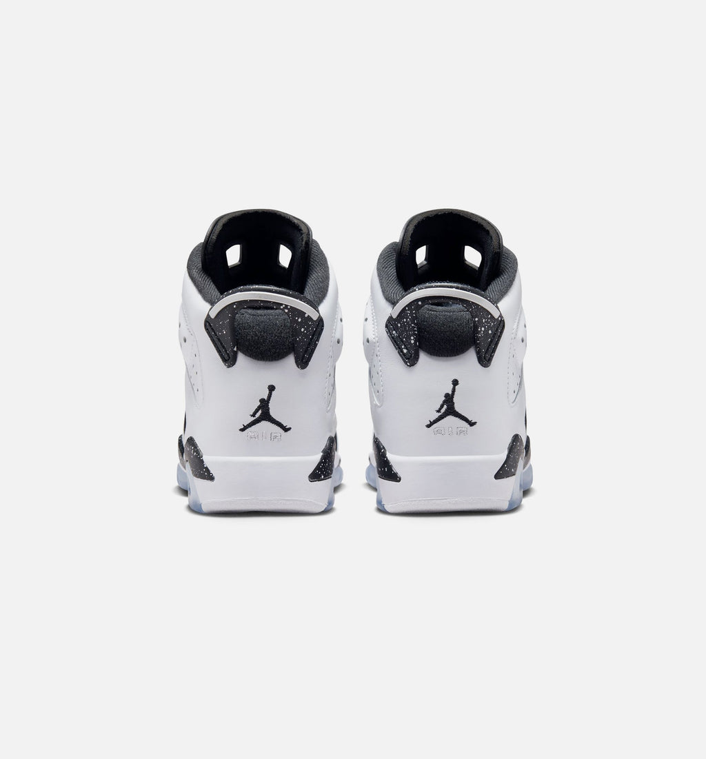Air Jordan 6 Retro Black and White Grade School Lifestyle Shoes | Black / White