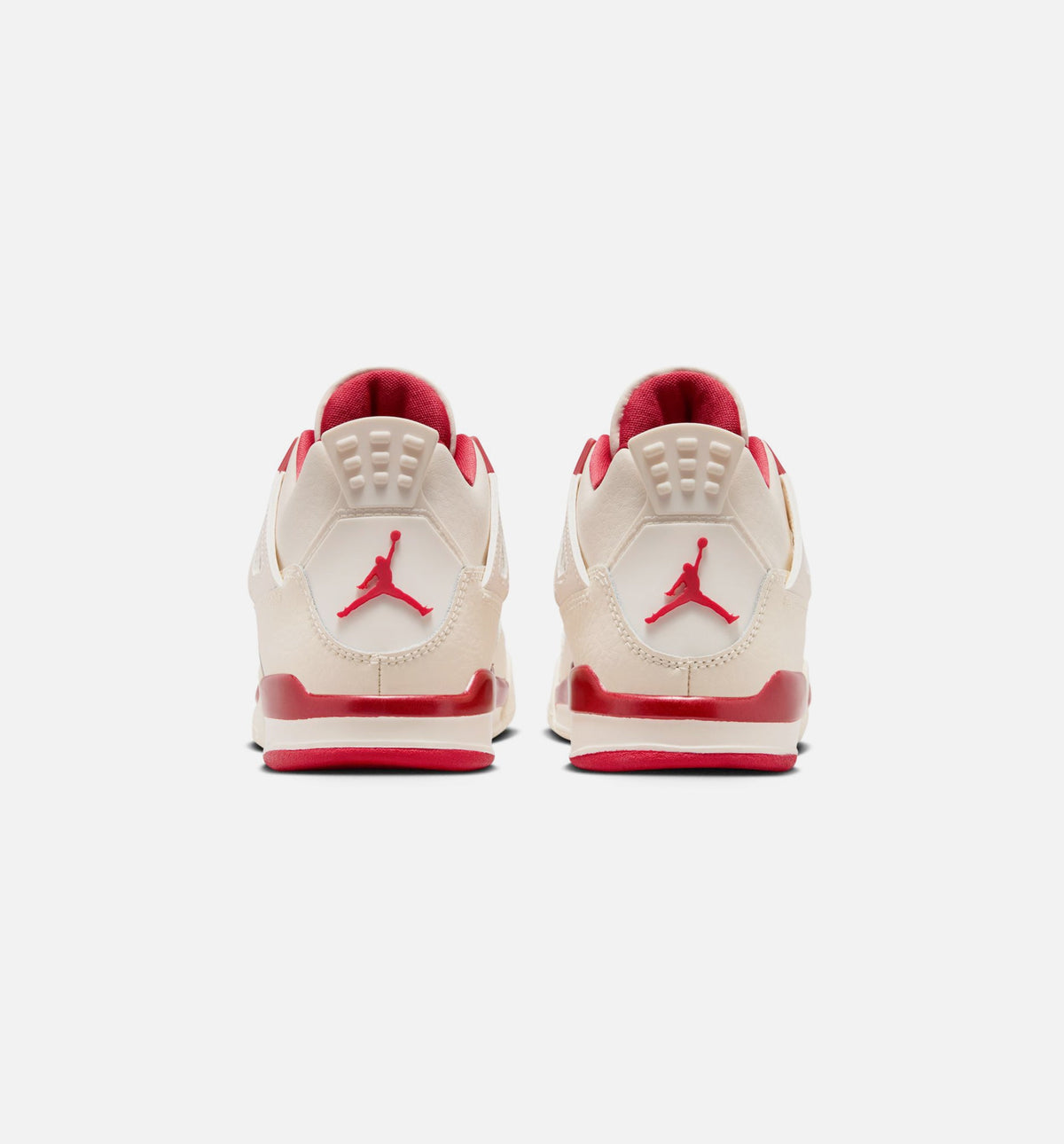 Air Jordan 4 Retro 'Valentine's Day' Preschool Lifestyle Shoes | Pale Ivory / Sierra Red / Tough Red