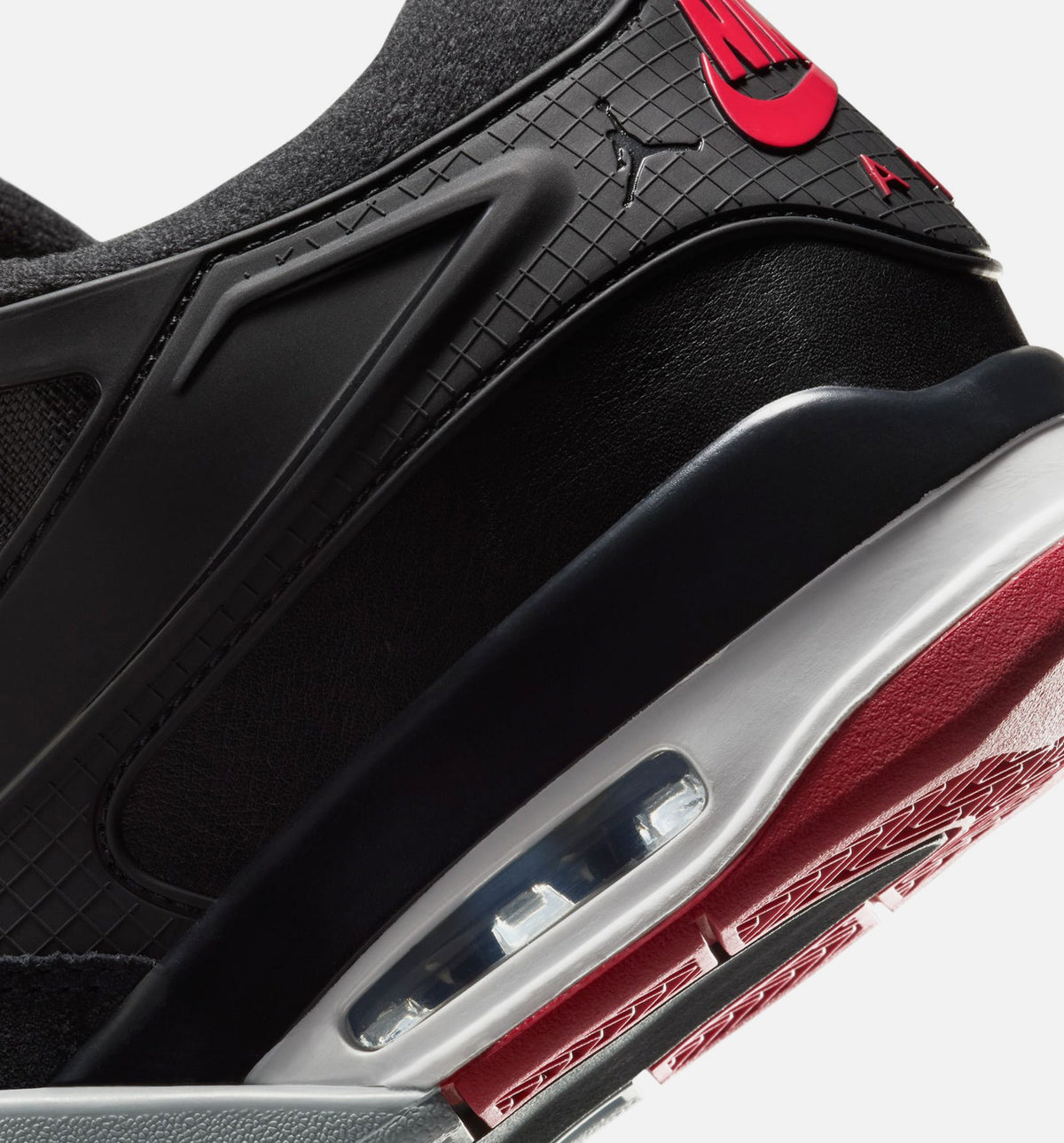 Air Jordan 4 RM Men's Lifestyle Shoes | Black / Wolf Grey / White / Varsity Red