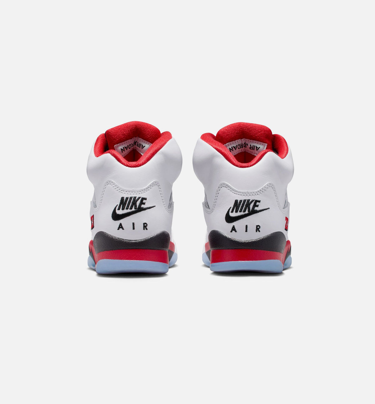 Air Jordan 5 Retro Fire Red Grade School Lifestyle Shoes | White / Fire Red / Black