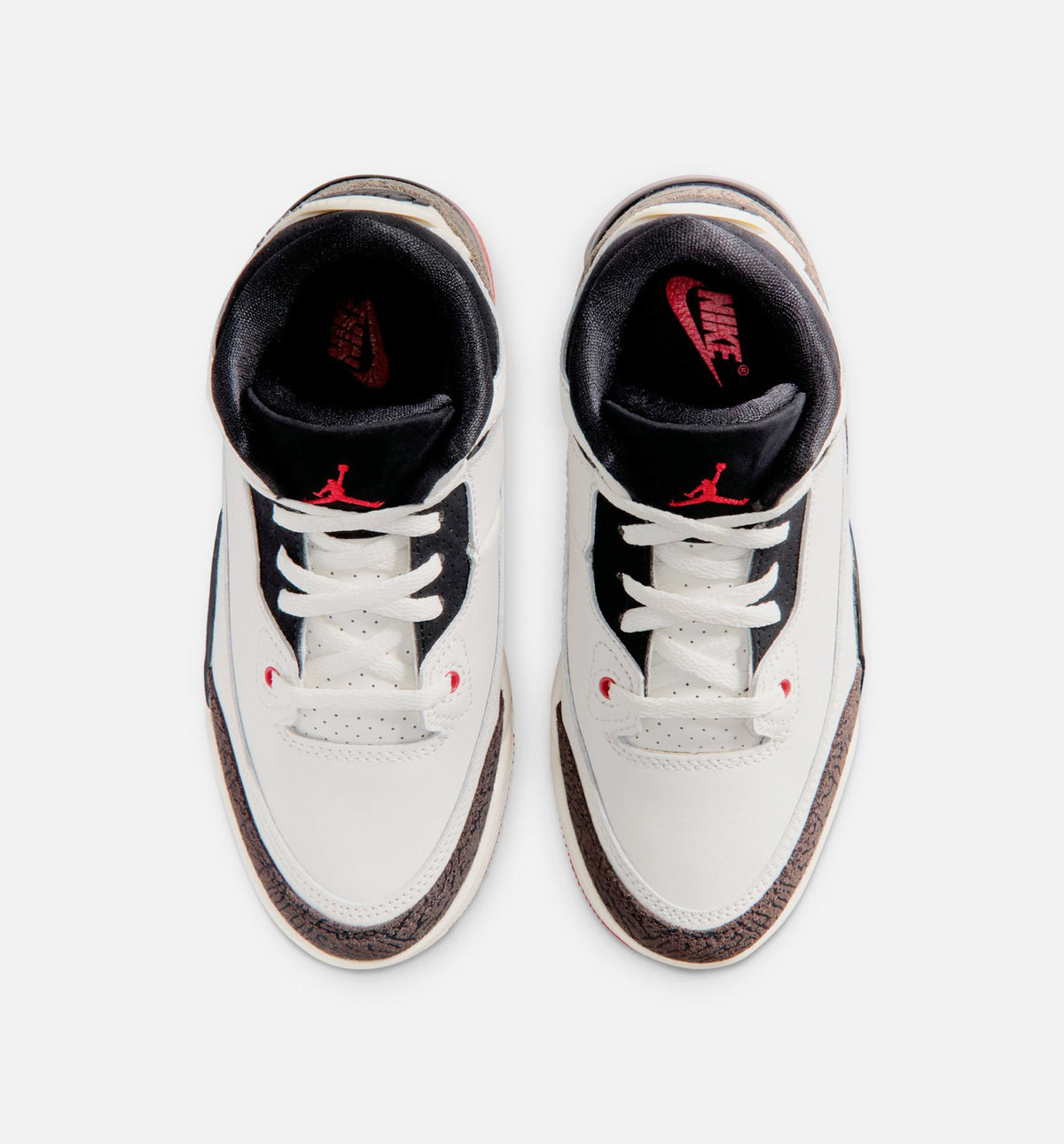 Air Jordan 3 Retro Sail and University Red Preschool Lifestyle Shoes | Sail / Black / University Red / Pale Ivory