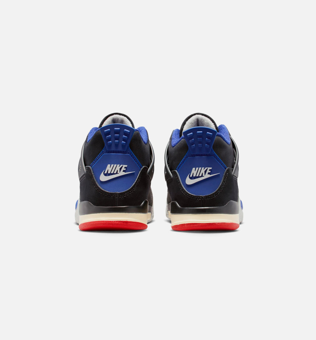 Air Jordan 4 Retro 'Rare Air' Preschool Lifestyle Shoes | Black / Fire Red / Deep Royal Blue