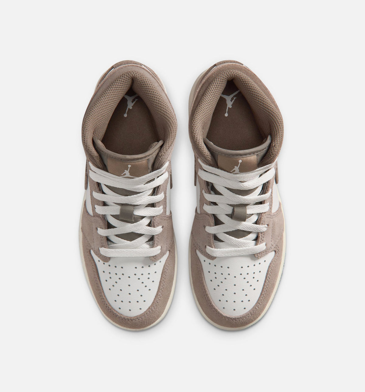 Air Jordan 1 Mid Grade School Shoes | Enigma Stone / Olive Grey / Summit White