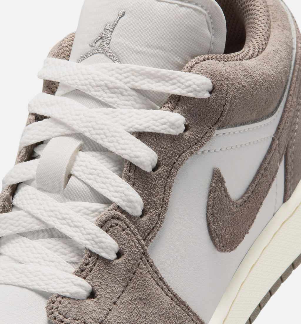 Air Jordan 1 Low Grade School Lifestyle Shoes | Olive Grey / Enigma Stone / Summit White