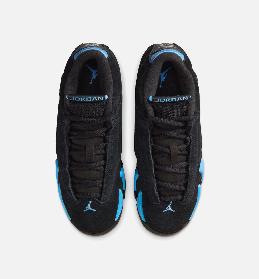 Air Jordan 14 Retro Black University Blue Grade School Lifestyle Shoes | Black / White / University Blue