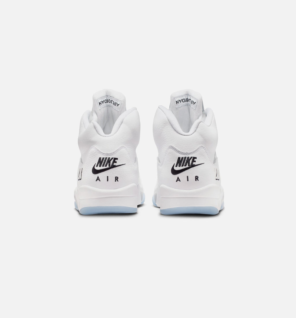 Air Jordan 5 Retro OG White Metallic Men's Lifestyle Shoes | White / Metallic Silver / Black