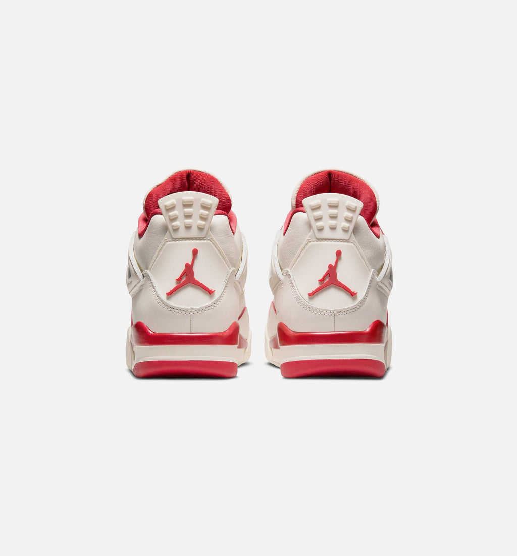 Air Jordan 4 Retro 'Valentine's Day' Women's Lifestyle Shoes | Pale Ivory / Sierra Red / Tough Red