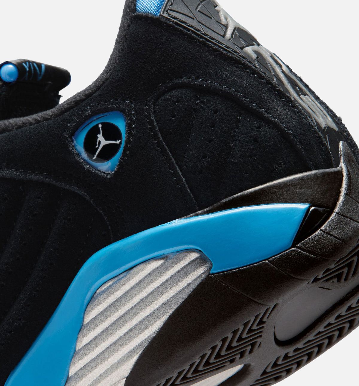 Air Jordan 14 Retro Black University Blue Grade School Lifestyle Shoes | Black / White / University Blue