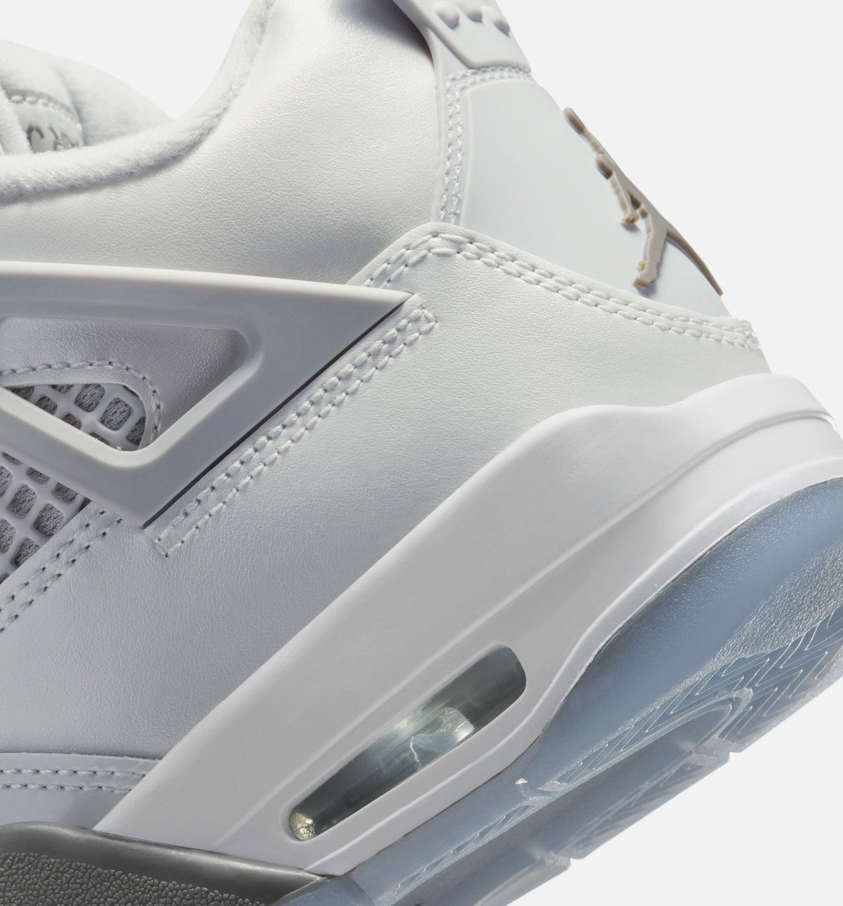 Air Jordan 4 Retro 'Blue Chill' Grade School Lifestyle Shoes | Photon Dust / Blue Chill / Flat Pewter / White / Blue Tint