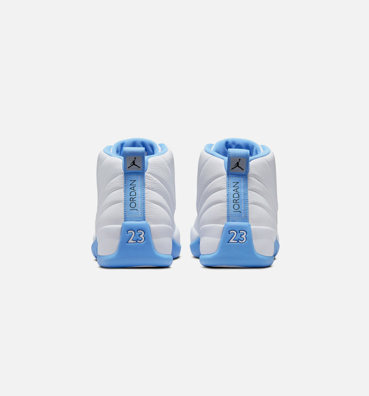 Air Jordan 12 Retro White and University Blue Men's Lifestyle Shoes | White / University Blue / Metallic Silver