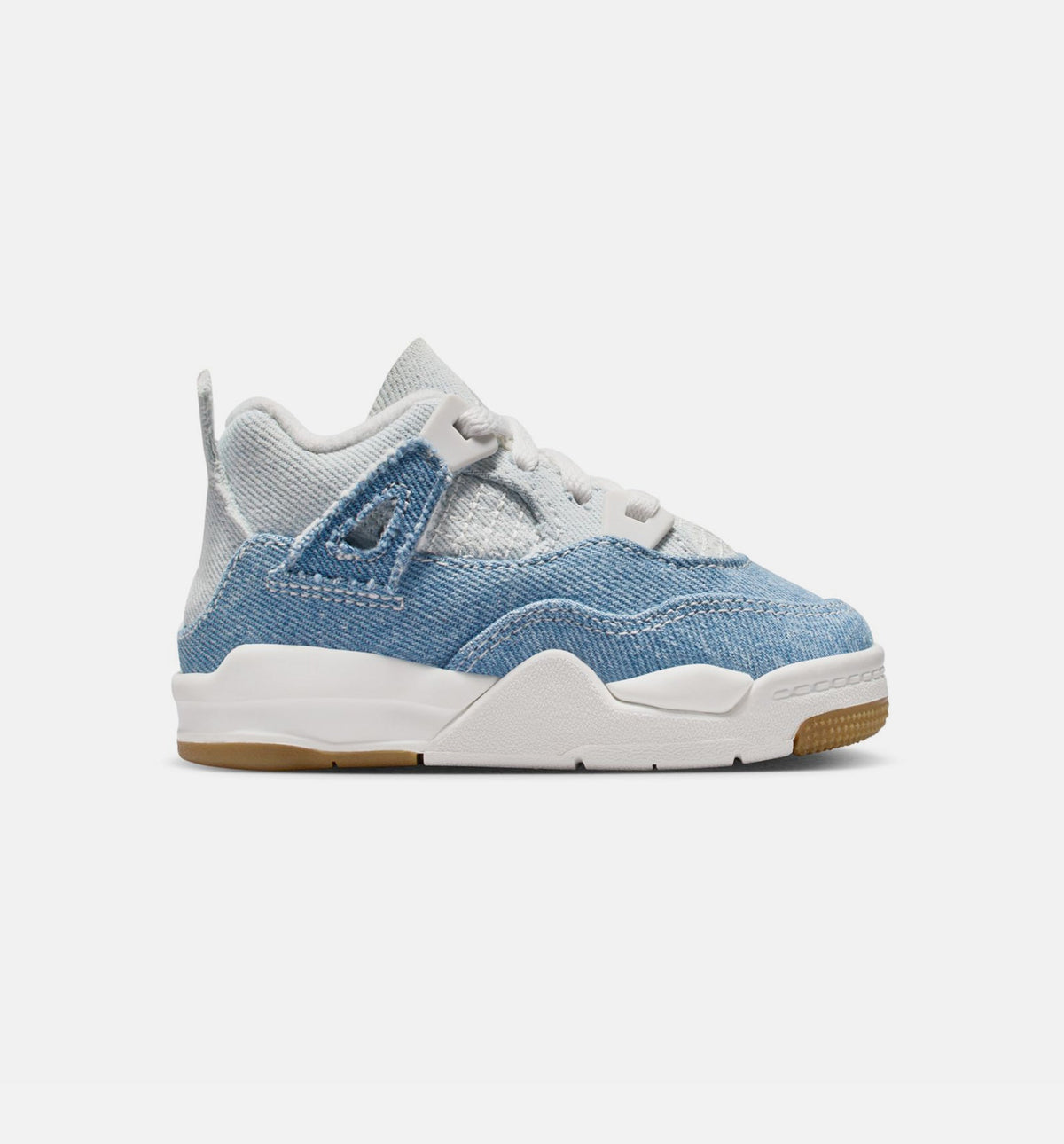 Air Jordan 4 Retro 'Worn Blue' Infant Toddler Lifestyle Shoes | Sail / Worn Blue / Metallic Gold