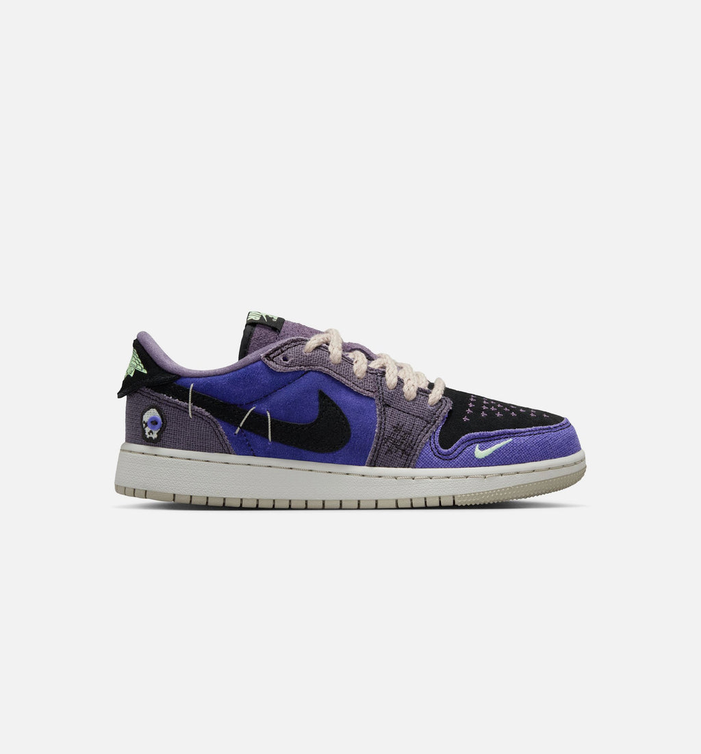 Air Jordan 1 Low OG Regency Purple Grade School Shoes | Regency Purple / Vapor Green / Black / Dark Raisin / Daybreak / Light Silver