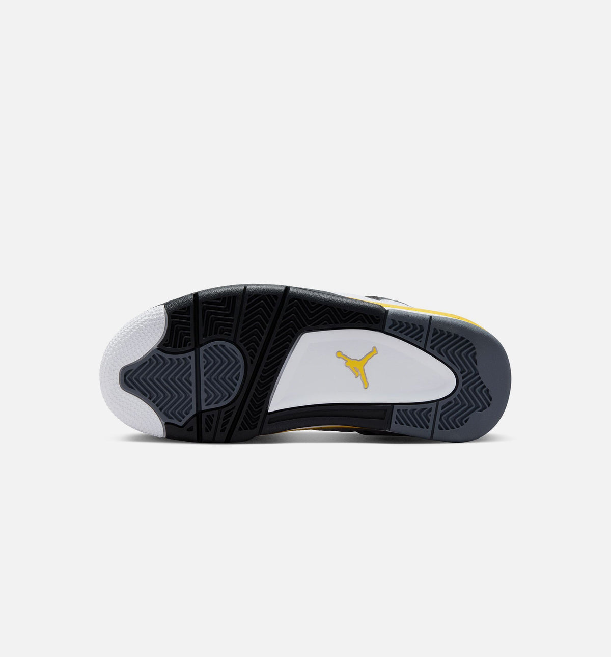 Air Jordan 4 Retro 'Rare Air' Grade School Lifestyle Shoes | White / Dark Blue Grey / Black / Tour Yellow