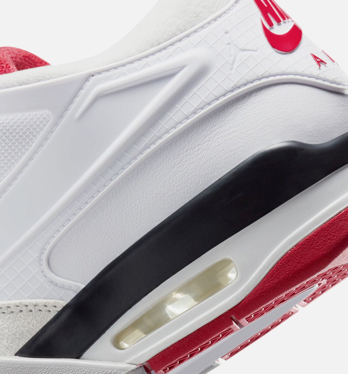Air Jordan 4 RM Men's Lifestyle Shoes | White / Black / Neutral Grey / Varsity Red