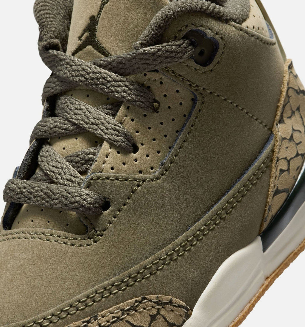 Air Jordan 3 Retro Infant & Toddler Lifestyle Shoes | Medium Olive