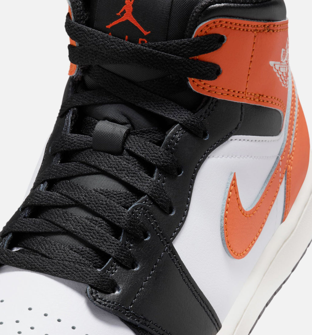 Air Jordan 1 Mid Men's Lifestyle Shoes | Starfish / White / Sail / Black