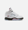 Air Jordan 5 Retro Medium Soft Pink Infant Toddler Lifestyle Shoes | White / Black / Medium Soft Pink